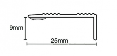 Zenith 287.9MGA Stick Down Edge 9mm Matt Gold (2.7m x 10 lengths)