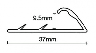 Classic Metal 211.3A Single Edge Aluminium (0.9m x 45 lengths)