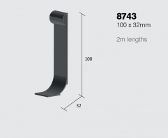 PVC 8743 Combined Cove Former & Capping Strip 2m Length