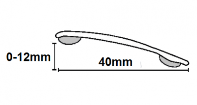 Max Reflections 253.3C 2-in-1 Stick Down Ramp Edge / Cover Strip 0-12mm Chrome (0.9m x 15 lengths)