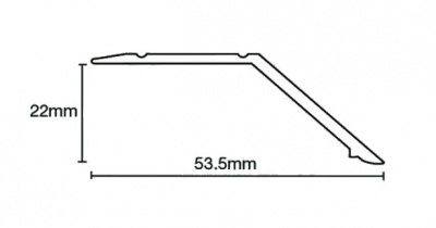 Zenith 292.9MSA Stick Down Sloping Edge 22mm Matt Silver (2.7m x 10 lengths)